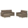 vidaXL Ensemble de canap&eacute;s 3 pcs coussins d&eacute;coratifs et coussins Taupe