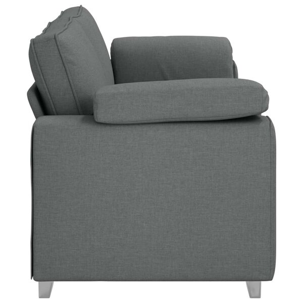 vidaXL Canap&eacute; Gris fonc&eacute; 219 x 80 x 82 cm tissu