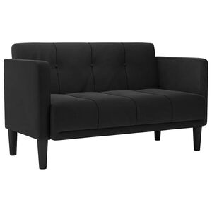 vidaXL Canap&eacute; deux places noir 111 cm velours