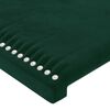 vidaXL T&ecirc;te de lit &agrave; LED Vert fonc&eacute; 144x5x118/128 cm Velours