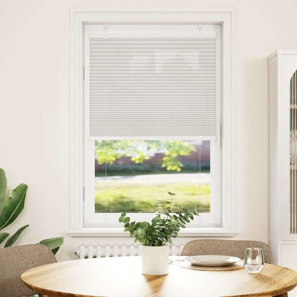 vidaXL Store pliss&eacute; gris clair 70x150 cm largeur du tissu 69,4 cm