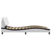 vidaXL Cadre de lit sans matelas Hvar blanc et noir 100x200 cm similicuir