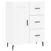 vidaXL Buffet haut Blanc 69,5x34x180 cm Bois d'ing&eacute;nierie
