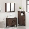 vidaXL Ensemble de meubles de salle de bain 3 pcs Ch&ecirc;ne marron