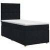 vidaXL Lit boxspring avec matelas Noir 100 x 200 cm Tissu