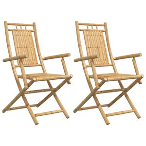 vidaXL Chaises pliantes (lot de 2) 53 x 66 x 99 cm en bambou