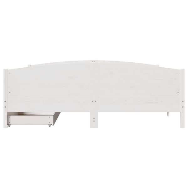 vidaXL Cadre de lit sans matelas blanc 160x200 cm bois de pin massif