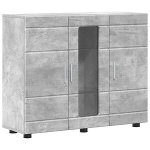 vidaXL Cabinet en Bois Gris b&eacute;ton Bois d'ing&eacute;nierie