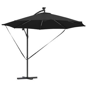 vidaXL Parasol 294 x 294 x 248 cm Polyester et Aluminium Noir