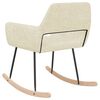 vidaXL Chaise &agrave; bascule Cr&egrave;me Tissu