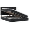 vidaXL Lit avec rangement et matelas Noir 180 x 200 cm Velours