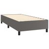 vidaXL Sommier &agrave; lattes de lit avec matelas et LED Gris 80x200 cm