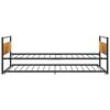 vidaXL Cadre de lit extensible sans matelas Noir M&eacute;tal 90x200 cm