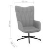 vidaXL Chaise de relaxation avec tabouret Gris clair Tissu