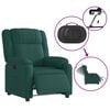 vidaXL Fauteuil inclinable &eacute;lectrique Vert fonc&eacute; Tissu