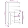vidaXL Buffet haut Blanc brillant 60x36x110 cm Bois d'ing&eacute;nierie