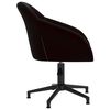 vidaXL Chaises pivotantes &agrave; manger lot de 4 noir velours