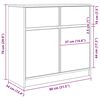 vidaXL Buffet avec tiroir vieux bois 80x34x76 cm bois d'ing&eacute;nierie