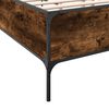 vidaXL Cadre de lit sans matelas ch&ecirc;ne fum&eacute; 150x200 cm