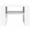 vidaXL Table basse Blanc 66 x 53 x 45 cm Bois d'ing&eacute;nierie