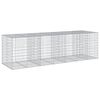 vidaXL Panier gabion avec couvercle 350x100x100 cm fer galvanis&eacute;