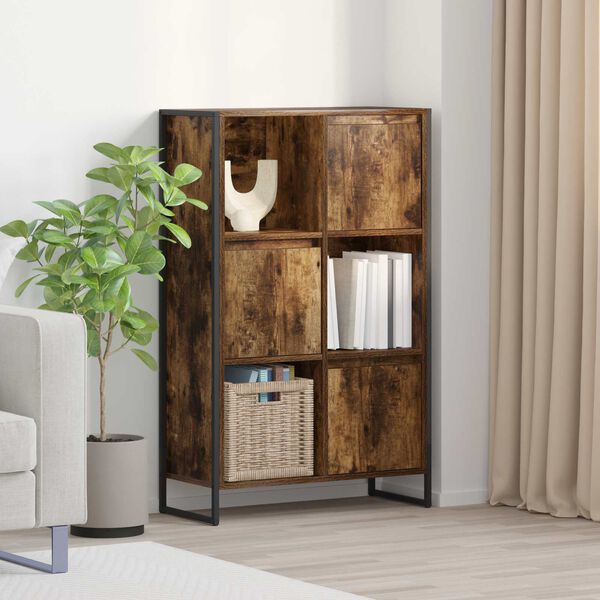 vidaXL Biblioth&egrave;que Ch&ecirc;ne Fum&eacute; 68 x 30 x 108.5 cm Bois d'ing&eacute;nierie