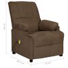 vidaXL Fauteuil de massage Marron Similicuir daim