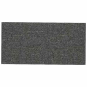 vidaXL T&ecirc;te de lit murale 12 pc 60 x 30 cm Gris fonc&eacute; tissu