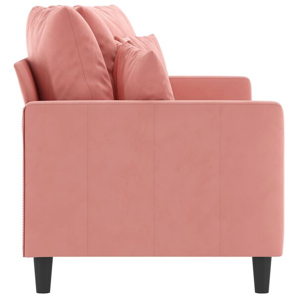 vidaXL Canap&eacute; &agrave; 2 places Rose 140 cm Velours