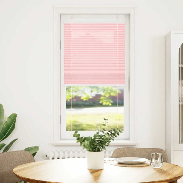 vidaXL Store pliss&eacute; rose 65x100 cm largeur du tissu 64,4 cm polyester