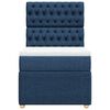 vidaXL Sommier &agrave; lattes de lit avec matelas Bleu 100x200 cm Tissu
