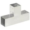 vidaXL Connecteur de poteau Forme en T M&eacute;tal galvanis&eacute; 81x81 mm