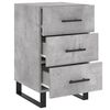 vidaXL Table de chevet gris b&eacute;ton 40x40x66 cm bois d'ing&eacute;nierie