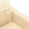 vidaXL Canap&eacute; &agrave; 3 places Cr&egrave;me 210 cm Tissu