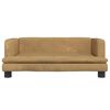 vidaXL Lit pour chien marron 80x45x30 cm velours
