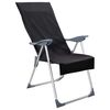vidaXL Serviettes de chaise d'ext&eacute;rieur 2 pcs Noir 130 x 60 cm