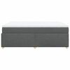 vidaXL Sommier &agrave; lattes de lit avec matelas Gris fonc&eacute; 160x200cm Tissu