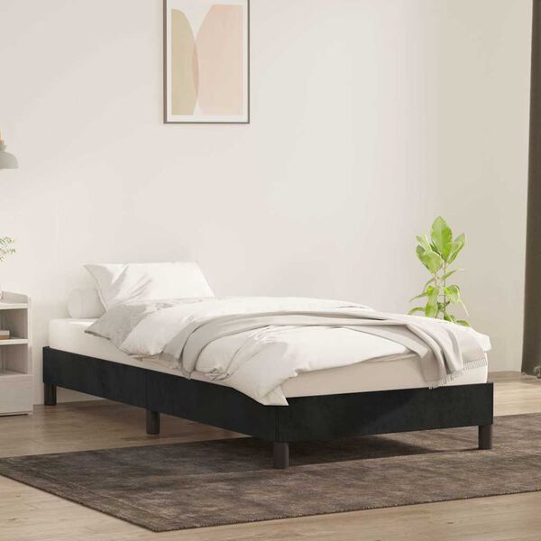 vidaXL Cadre de lit sans matelas noir 80x210 cm velours