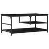 vidaXL Table basse noir 90x49x40 cm bois d'ing&eacute;nierie