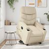 vidaXL Fauteuil inclinable de massage &eacute;lectrique cr&egrave;me similicuir