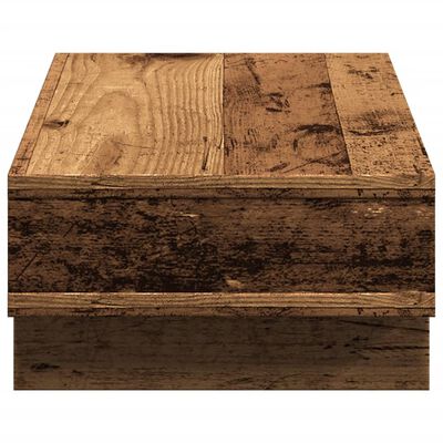 vidaXL Support de moniteur vieux bois 50x27x15 cm bois d'ingénierie