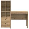 vidaXL Bureau avec tiroir 2 pcs Ch&ecirc;ne artisanal