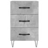 vidaXL Table de chevet gris b&eacute;ton 40x40x66 cm bois d'ing&eacute;nierie