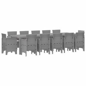vidaXL Ensemble de salle &agrave; manger pour jardin 13 pcs Gris clair