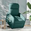 vidaXL Fauteuil inclinable de massage électrique Vert foncé Tissu