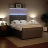 vidaXL Sommier &agrave; lattes de lit et matelas Gris clair 140x190cm Velours