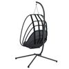 vidaXL Fauteuil suspendu en forme d'&oelig;uf avec support en acier anthracite