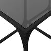 vidaXL Table basse avec dessus en verre noir 78,5x40x40 cm acier