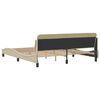 vidaXL Cadre de lit Dover cr&egrave;me 160x200 cm tissu