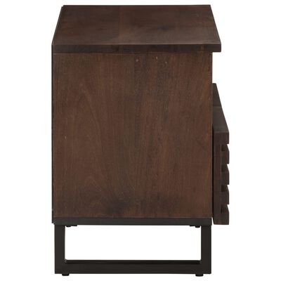 vidaXL Meuble TV marron 70x34x46 cm bois massif de manguier